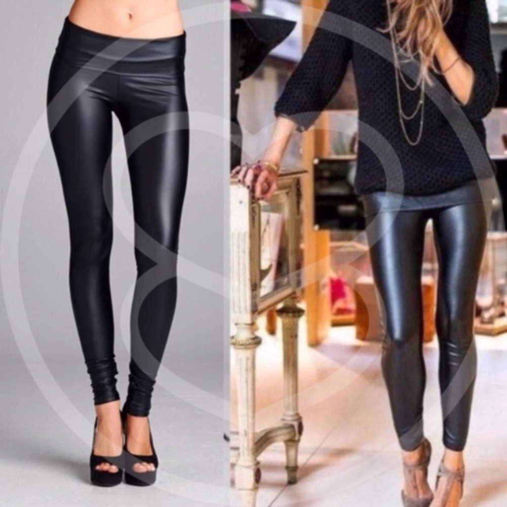 SAVANNAH Slick Leggings - BLACK        - Picture 8 of 8
